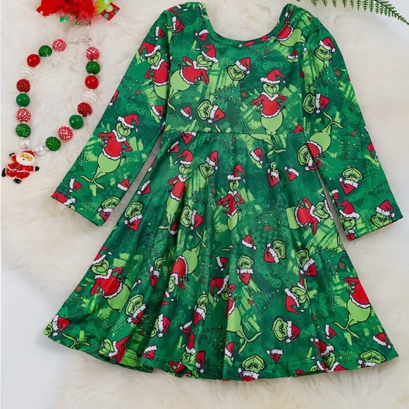Grinch Green Girls Dress | Color: Green | Size: Various | Gchapa7585's Closet Grinch Green Girls Dress | Color: Green | Size: Various | Gchapa7585's Closet